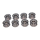 25Pcs Clear Empty Sewing Machine Bobbins Spool Metal Case With Storage Box M&O