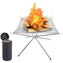 Portable Outdoor Fire Pit Stainless Steel Camping Stove Stand Frame Fire S Hn