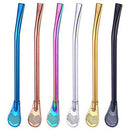 Stainless Steel Straws,6pcs Filter Spoon Straw, Reusable Spoon Straws, Stra