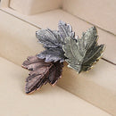 Classic Tricolor Maple Leaf Retro Brooch Pin Lapel Party Wedding Corsage