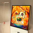 Cartoon Cat 5D DIY Full Round Drill Diamond Painting Mosaic Kit for Decor