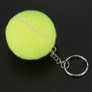 Yellow 4 cm diameter elastic foam tennis ball key ring keyring pendant V5Q6