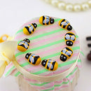 100Pce Tiny Wooden Bee Flatback Embellishment for Craft Scrapbooking DIY De