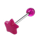 30 Multi Colors Acrylic Star Tongue Bar Ring Barbell Body Piercing