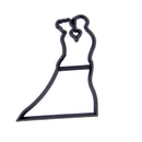 9pcs weeding lovers Plastic Silhouette Cookie Cutters Cake Biscuit Mold 3C