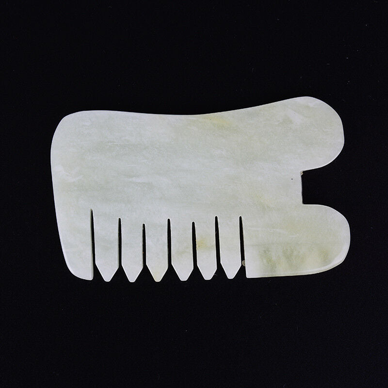 1pc jade stone guasha gua sha board comb shape massagecomb health care healthyBX