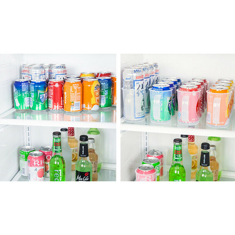 1 x Beer Soda Can Storage Holder Kitchen Fridge Space Saver Organizer Ra RYU