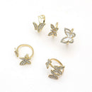 Rhinestone Opening Knuckle Ring for Women Charming Holiday Party Street Jewelry