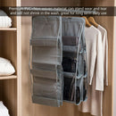 6 Pockets Hanging Clear Handbag Purse Storage Organizer Closet Space Saver Bag