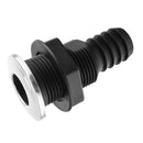 3/4" Inch Black Plastic Thru-Hull Bilge Pump and Aerator Hose Fitting Boats
