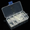 200pcs M2.5 Nylon White Male Female Standoff Spacers Bolts Nuts Assortment Sets