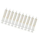 10PCS 10ml Glass Syringe Injector Lab Sampler Diameter Caliber Precision
