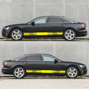 1 Pair Car Stickers Vinyl Long Stripe Totem Side Skirt Decals Exterior Styling