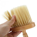 2Pcs Neck Face Duster Brush Salon Hair Cleaning Wooden Sweep Brush Hair Cut