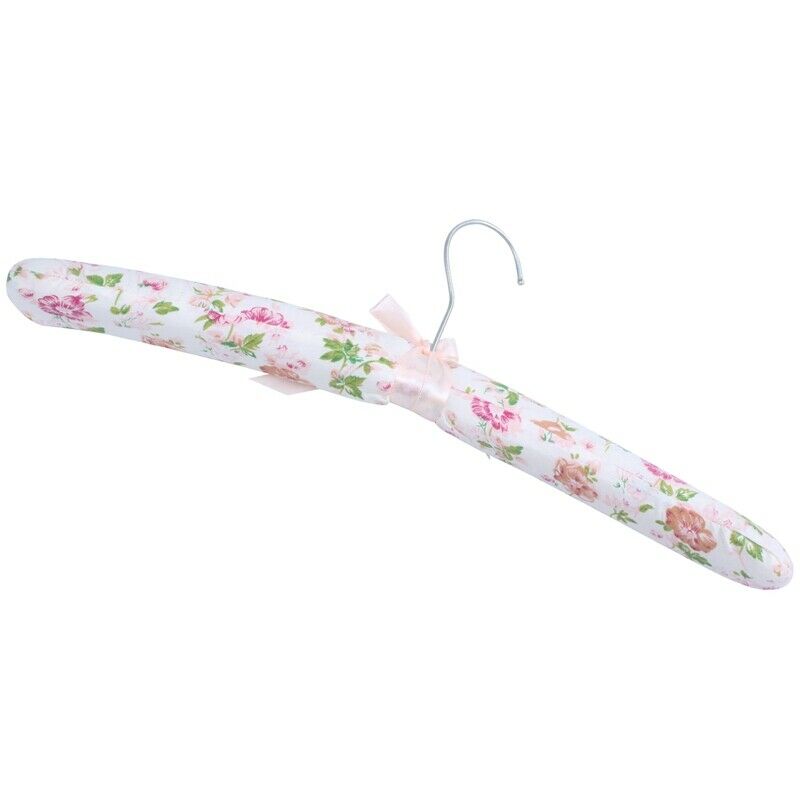 1 Set (5 pcs) Pastoral Floral Print Cotton Padded Cloth Hanger T4D8
