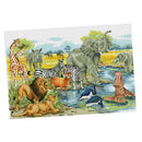 Stamped Cross Stitch Kit Animal World Design Embroidery Material Package