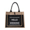 Women Linen Tote Casual Shoulder Bags Fashion Lady Print Handbags (Black S) A