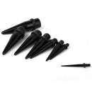 Black EAR STRETCHING KIT SET of 8 Size EAR STRETCHER EXPANDER TAPER PLUGS 4-18mm