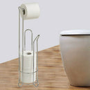 Toilet Roll Holder Free Standing, Compact Metal Toilet Roll Storage for 4 P
