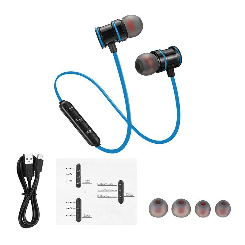 Magnetic Wireless Bluetooth 5.0 Earphone Sports Neck Hanging Stereo Earpiec D9D6