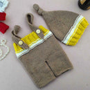 2pcs Fashion Newborn Baby Knit Cap Suspender Trousers Photo Photography Props