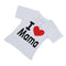 Baby clothing cotton I love mama letters short-sleeved t-shirt white I LOVE V7A1