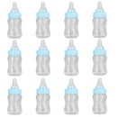 12x Milk Bottles Baby Shower Christening Favors Party Decor Girls Boys Blue