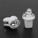 10pcs T5 B8.5D 5050 SMD LED Car Instrument Dashboard Light Bulbs (White) A