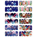 12 Sheets beauty Christmas water transfer nail art stickers decals nails de Q2P3