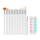 20Pcs Nail Art Gel Design Pen Painting Polish Brush Dotting Drawing Tools Set/