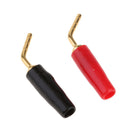 2mm Banana Plug Screw Type Audio Cable Connector Copper(Red,Black) 1pair