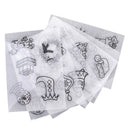 6x Christmas Shrink Paper Film Sheets Heat Shrinkable Paper for Kids Gift