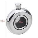 Round Semi-transparent Stainless Steel Wine Pot Hip Flask Camping Flagons