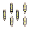 6PCS Error Free White LED Bulbs 41mm Festoon Dome Map Cargo Trunk Light