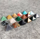 7Pcs Natural Chakra Pyramid Stone Set Reiki Generator Healing Gemstones Stones