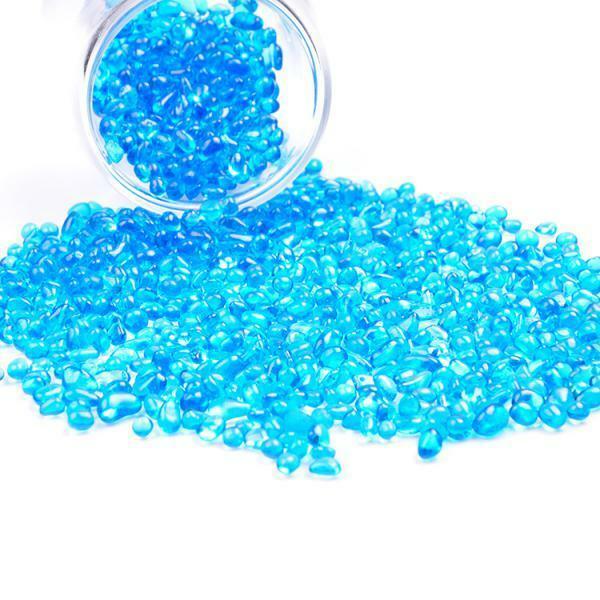 Bag of Aquarium Glass Mini Stones Fish Tank Gravel Sand Decoration Rock-Blue