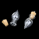 10 Glass Bottle Cork Glass Bottle Pendant, Water droplets shape S6V3