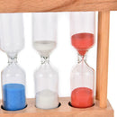 Wood Frame Glass Sand Sandglass Clock Time Timer 1/3/5 Home Dec Dwwj
