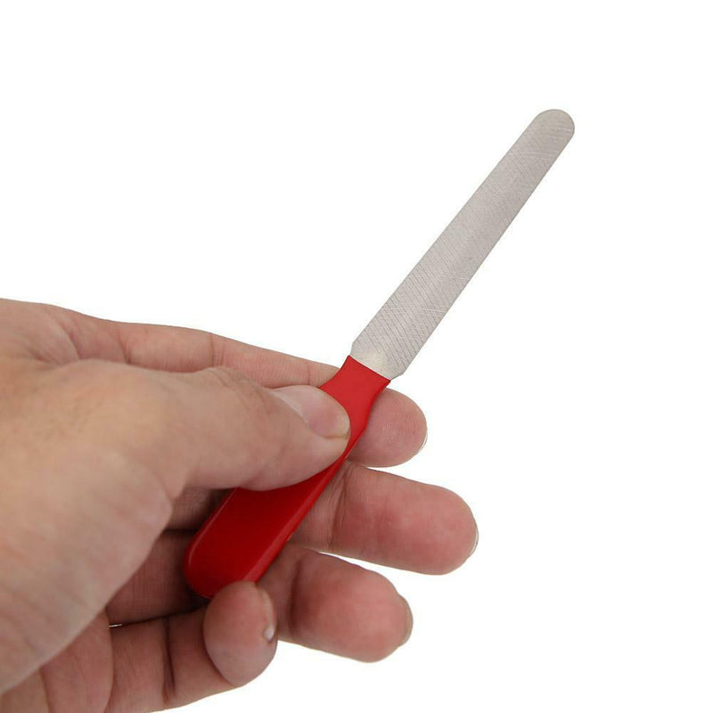 Stainless Steel Pet Nail Clipper Dog Cat Beauty Scissors Nail File (Red S) A