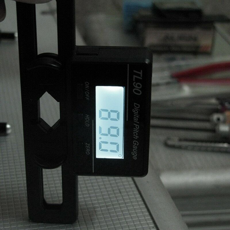 TL90 Digital Pitch Gauge LCD Backlight Display Blades Angle Measurement Tools
