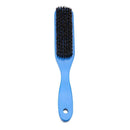 Wood Handle Hair Brush Hard Boar Bristle Hairdressing Beard Comb (Blue) A