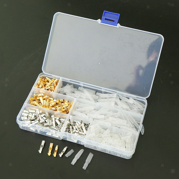 100 Set Premium 4mm Male and Female Bullet Terminals Wire Connector Cover