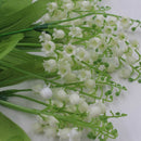 7 Fork Bellflower Plastic Artificial Plants Green Grass Plastic Flower Plan