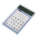 Ultra Thin Touch Screen 8 Digit Solar Power Transparent Calculator Office S P2O7