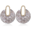 Simple Alloy Acrylic Earrings Ms. Acetate Board Round Turtle Earrings Fashi