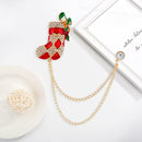 Fashion Brooch Rhinestone Bells Snowman Badges Jacket Xmas Gift (Style 3) A