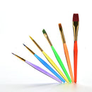 6 Pcs/Set Paint Brush Set New Nylon Handle Brush Kid Watercolor Drawing Z
