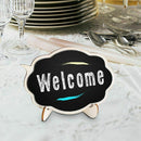 Mini Thicker Black Chalkboards Signs Easy to Wipe Out,10 PCS Wood Small MessC8R3