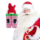 Elf Pants Wine Bottle Supplies Stripe Christmas Handbag Xmas Home Decor