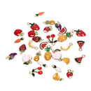 30x Enamel Pineapple Fruit Charms Pendant DIY Jewelry Making Necklace Bracel OZ